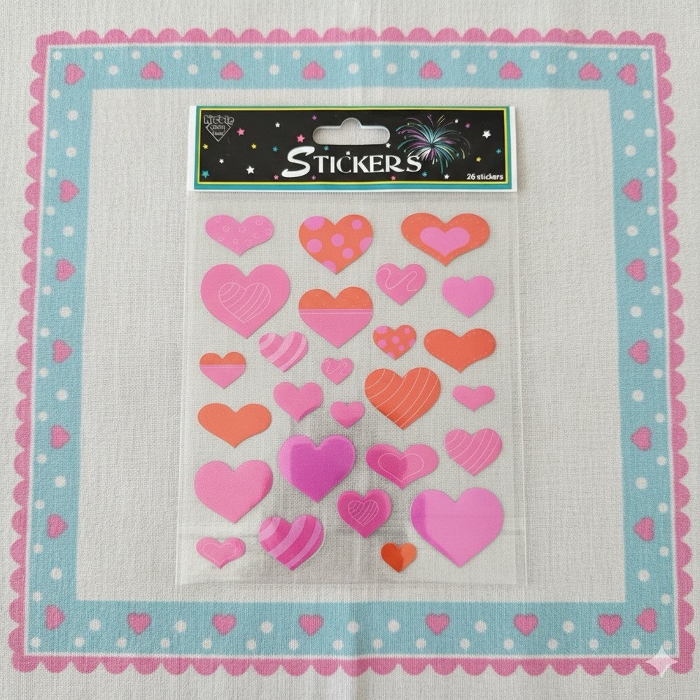 Heart Stickers - Pink and Red 🩷❤️